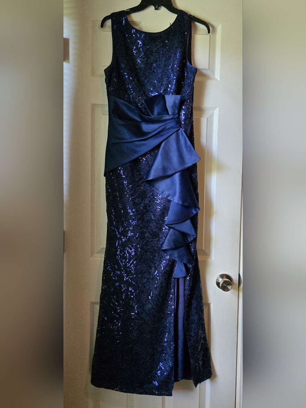 Women's Eliza J Sequined Navy Blue Dress Size 6